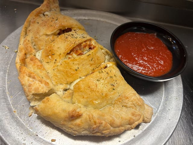 Three Cheese Calzone.